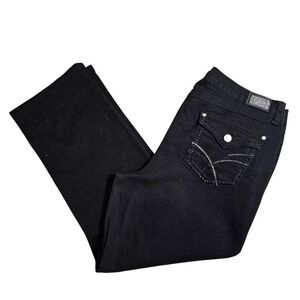 Earl Women's Black Jeans, Medium Rise, Straight Leg Boot 14